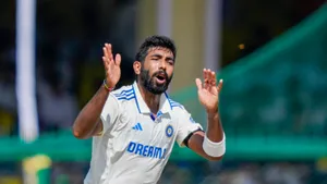Jasprit Bumrah during the fourth day of the 2nd Test cricket match between India and Bangladesh, at the Green Park stadium, Kanpur, Monday, Sept. 30, 2024.