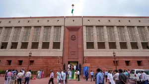 A view of the Parliament House complex after the Monsoon session of Parliament, in New Delhi, Friday, Aug. 9, 2024.