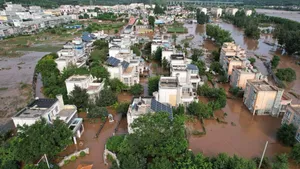 CHINA BEJING RAIN AFFECT CITY