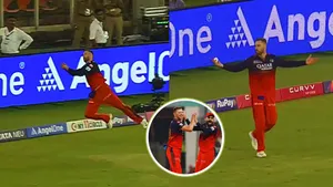 Phil salt took a stunning catch near the boundary rope to dismiss priyansh arya 