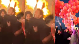 Harshvardhan rane life was saved by whisker helium balloons burst in party video vir