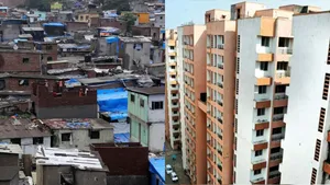Uttar Mumbai slum area