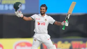 najmul hossain shanto becomes first bangladeshi captain to score century in both innings SL vs BAN