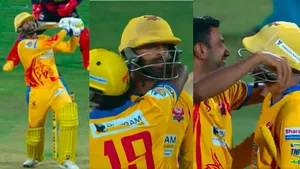 Varun Chakravarthy hit a four and a six to won the last over thriller for dindigul in the tnpl 2025