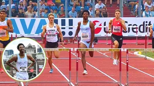 American athlete Chris Robinson private part came out of underwear during race