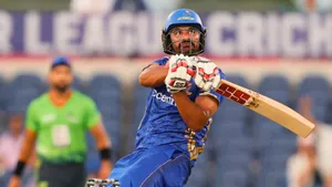 Dholpur Rajasthan player Tajinder Singh scored 95 runs in just 35 balls in the major league