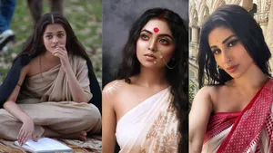 Without Blouse saree