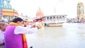 CM Pushkar dhami at haridwar
