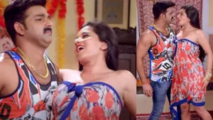 Pawan Singh and Monalisa were seen romancing openly on Bhojpuri song Diya Gul Kara video viral