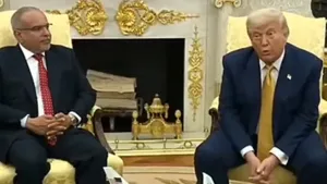 US President Donald Trump reacts on Indo-US Trade Deal