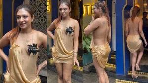Khushi Mukherjee once again shameless rampage she wore very bold dress video viral