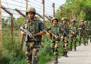 BSF Patrols India-Pakistan Border in Jammu