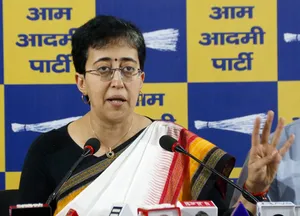 New Delhi: Atishi addresses a press conference