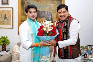 ज्योतिरादित्य सिंधिया ने मोहन यादव से की मुलाकात, आपदा राहत बचाव पर हुई चर्चा