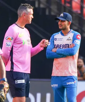 Ahmedabad: Training session ahead of the IPL match between DC and GT