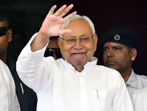 Patna: Bihar CM Nitish Kumar arrives for Budget session