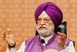 New Delhi: Hardeep Singh Puri addresses a press conference