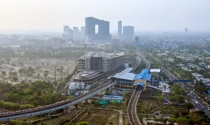 Aerial View of Noida City