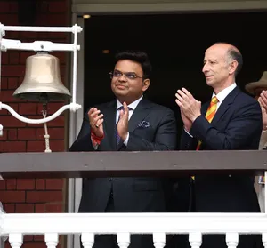 A privilege to ring the bell at historic Lord’s before the start of WTC Final, says Jay Shah. Photo credit: JayShah/X