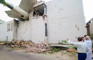 PM Modi visits Air India crash site in Ahmedabad