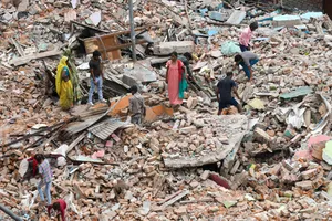 Demolition Drive at Ashok Vihar in New Delhi