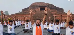 विक्रमशिला योग व ध्यान स्थल पर अंतरराष्ट्रीय योग दिवस मना कर दिया स्‍वस्‍थ रहने का संदेश