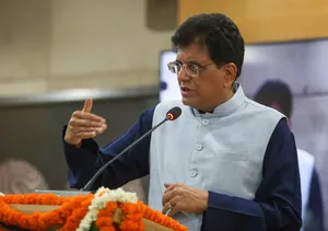 New Delhi: Piyush Goyal attends Vanijya Bhawan anniversary event