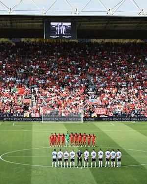 Liverpool begin pre-season with 3-1 win over Preston in emotional tribute to Diogo Jota and brother Andre Silva (Credit: Liverpool)