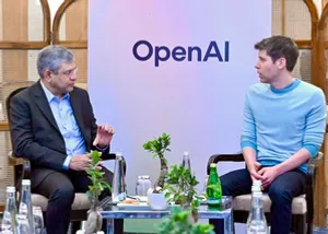 New Delhi: Union Minister Ashwini Vaishnaw and OpenAI CEO Sam Altman during a meeting
