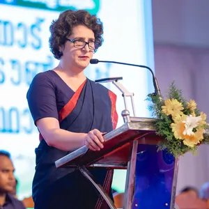 Kalpetta: Priyanka Gandhi attends stone-laying ceremony