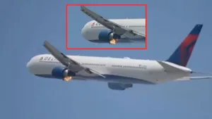 Delta Airlines Flight: షాకింగ్ వీడియో.. గాల్లో ఉండగానే విమానంలో మంటలు..