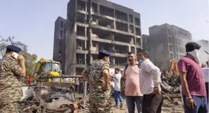 Ahmedabad plane crash site post image