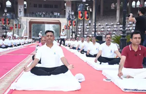 Yoga at Attari-Wagah border post image