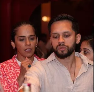 Saina Nehwal with husband post image