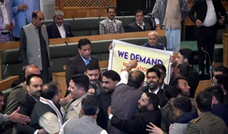 BJP MLAs run ‘parallel assembly’ in J&K Assembly lawns