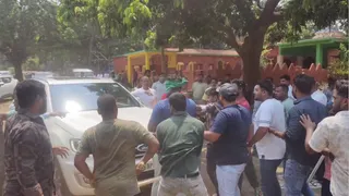 Former Odisha MLA Pranab Balabantaray's vehicle attacked