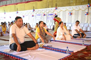Yoga sessions organized by SAIL, Rourkela Steel Plant to mark 11th International Yoga Day