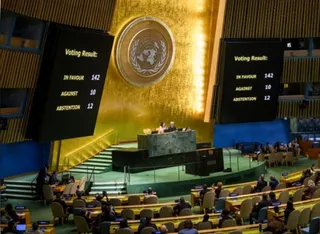 UN General Assembly adopts draft resolution favouring two-state solution