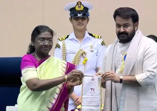 71st National Film Awards: President Droupadi Murmu confers Dadasaheb Phalke Award to Mohanlal