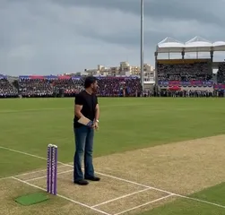 Dhoni inaugurates Velammal Cricket Stadium in Madurai