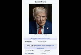 Trump shares a photo showing him as 'Acting President of Venezuela'