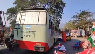 Bharat Bandh: Protesters narrowly escape as police vehicle suffers brake failure in Odisha's Rayagada