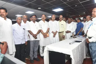 BJD candidates file Rajya Sabha nominations in Odisha; Naveen Patnaik and Bhakta Das share stage
