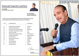 Ghulam Nabi Azad fields 13 candidates for first phase of J&K elections