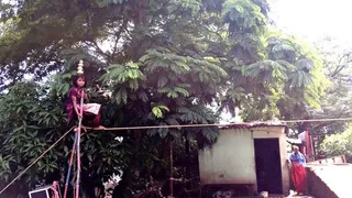 Tightrope walk of life for a 10-year-old