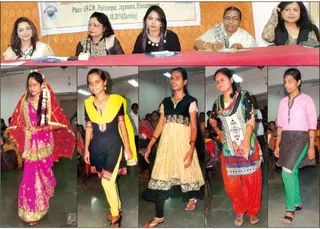 Blind young girls in Miss India contest