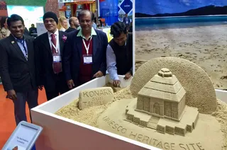 Odisha sand artist Sudarsan Pattnaik carves Sun Temple replica in London