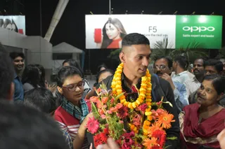 Sword of Honour awardee Chandrakant Acharya gets rousing welcome in Odisha