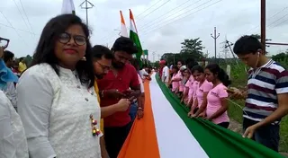 Watch: Over 15-km-long tricolour displayed in Odisha's Rourkela