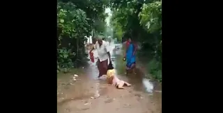 Caught on camera: Odisha woman dragged on road by in-laws